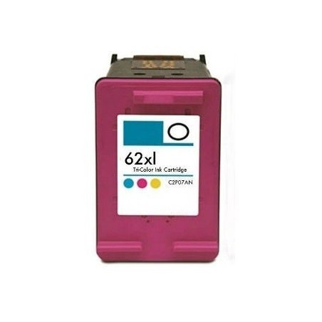 HP 62XL Color Cartucho de Tinta Remanufacturado - Reemplaza C2P06AE/C2P07AE