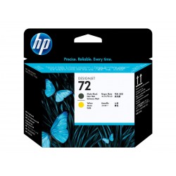 HP 72 Cabezal de Impresion Original - Negro Mate y Amarillo - C9384A