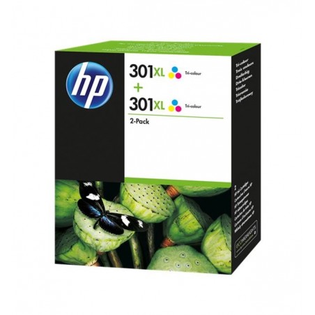 HP 301XL Color Pack de 2 Cartuchos de Tinta Originales - D8J46AE
